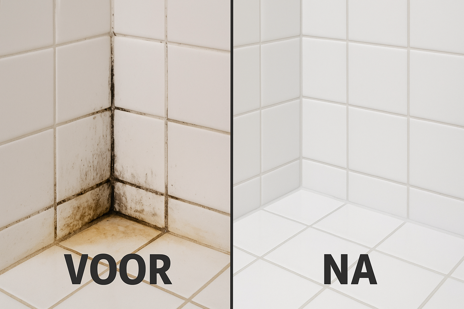 Voor en Na Badkamer Reiniging